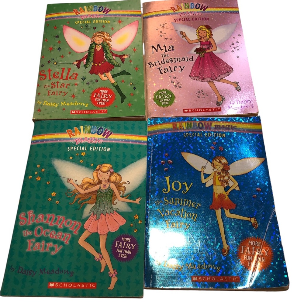 4 Rainbow Magic Fairy Books Special Edition: Ocean Star Bridesmaid Summer Vacay